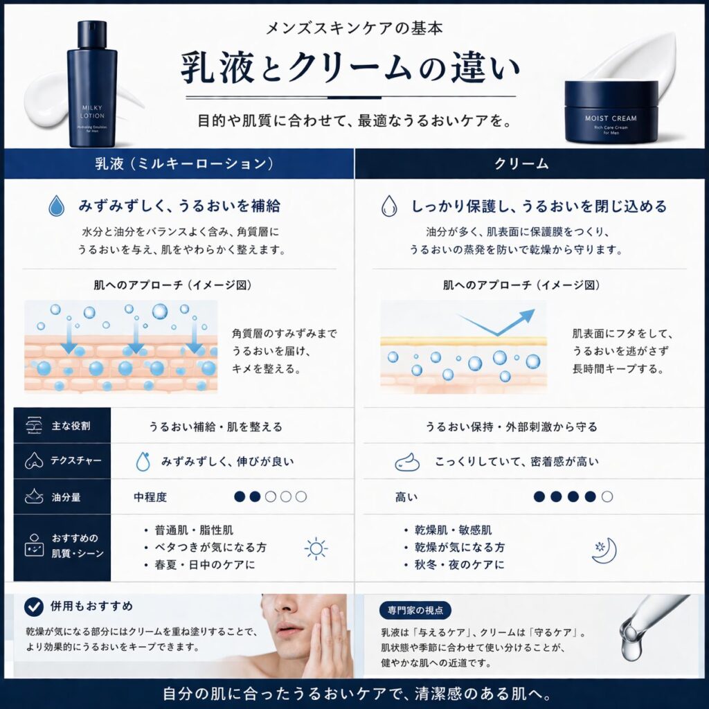 乳液とクリームの違い