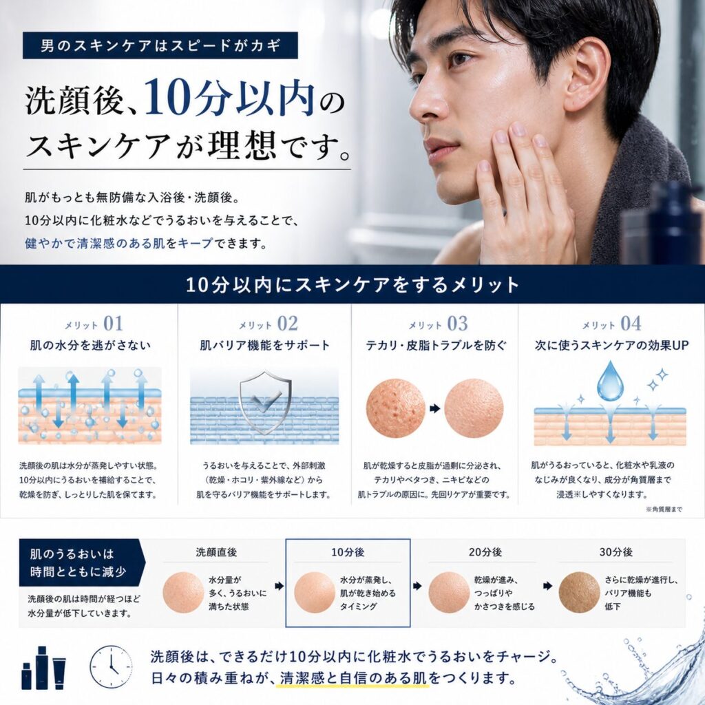 化粧水をつけるタイミング