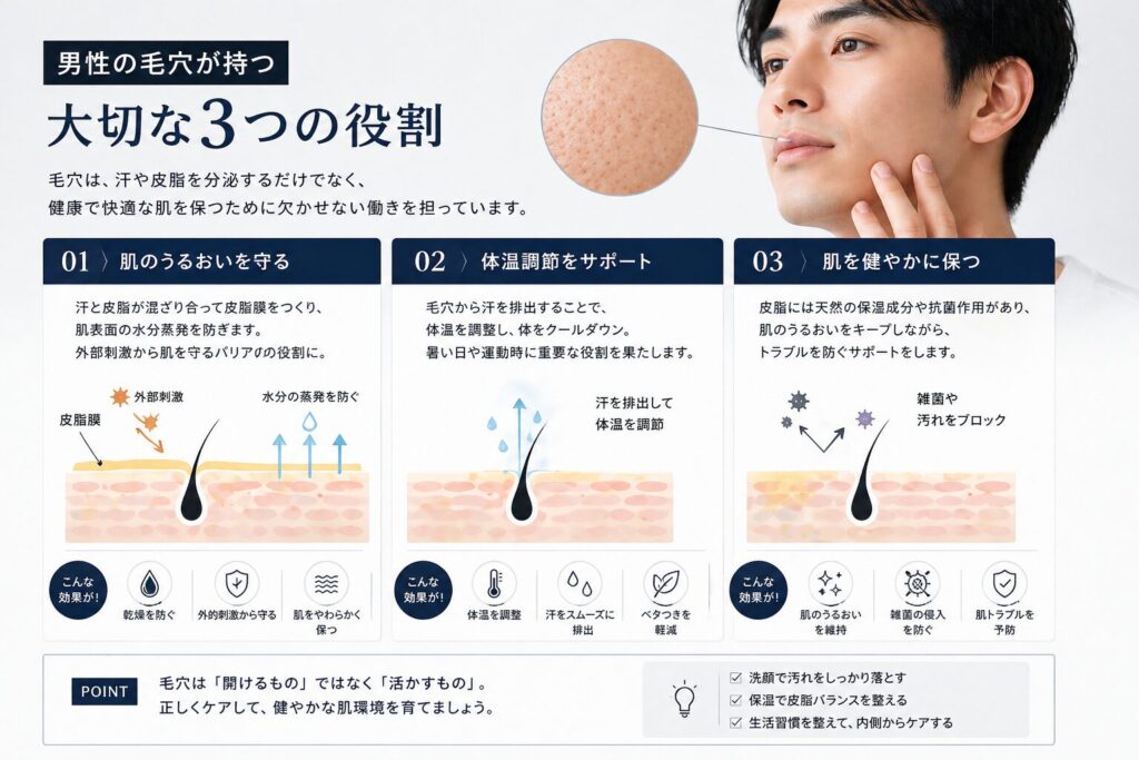 毛穴の役割メンズ編
