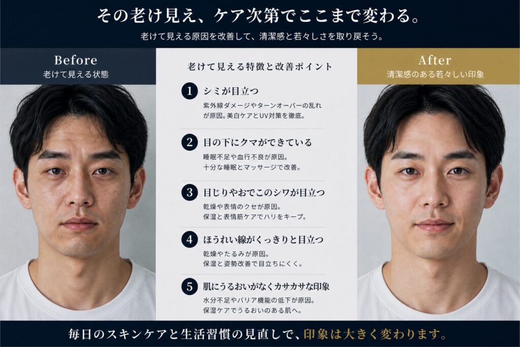 見た目年齢を左右する