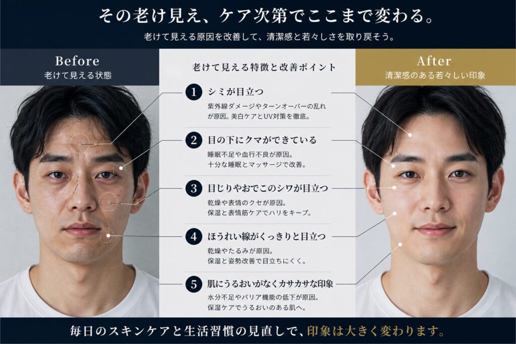 スキンケア変化 男
