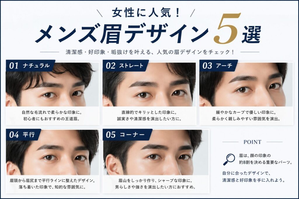 モテる眉の人気デザイン