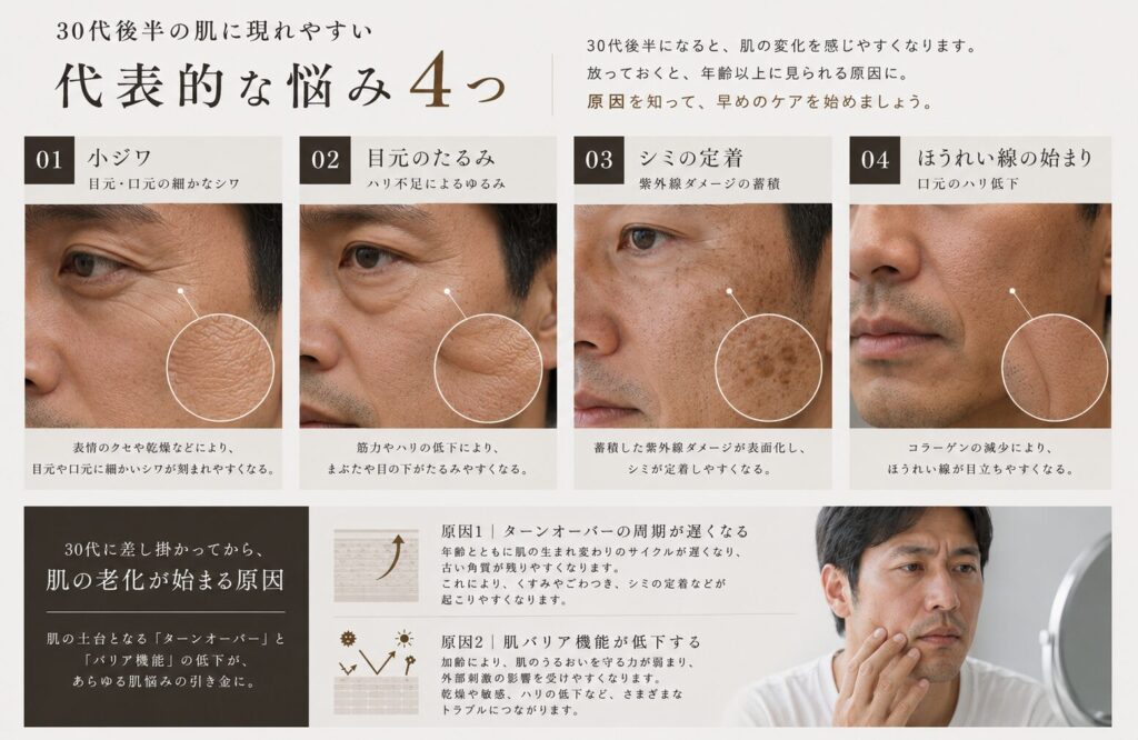 肌老化の原因について知る