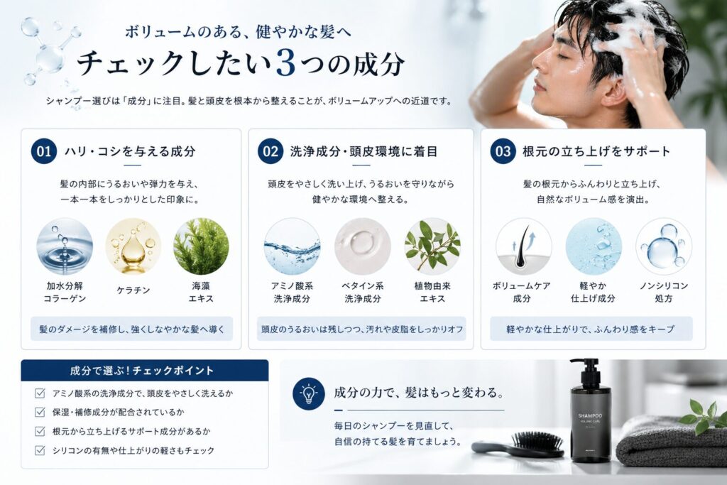 ボリュームアップ#に含まれる成分メンズ編