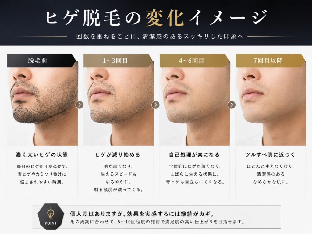 レーザー施術で効果が出るまでの期間の目安