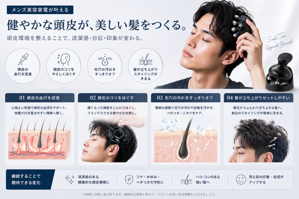 頭皮系用の美容家電メリット
