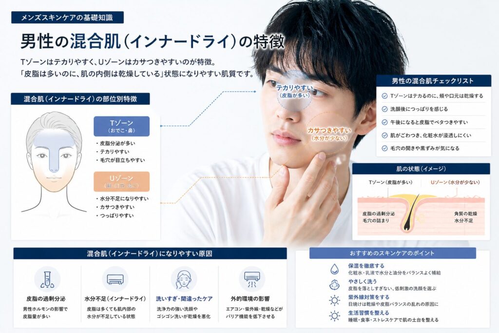 男性混合肌の特徴インナードライ