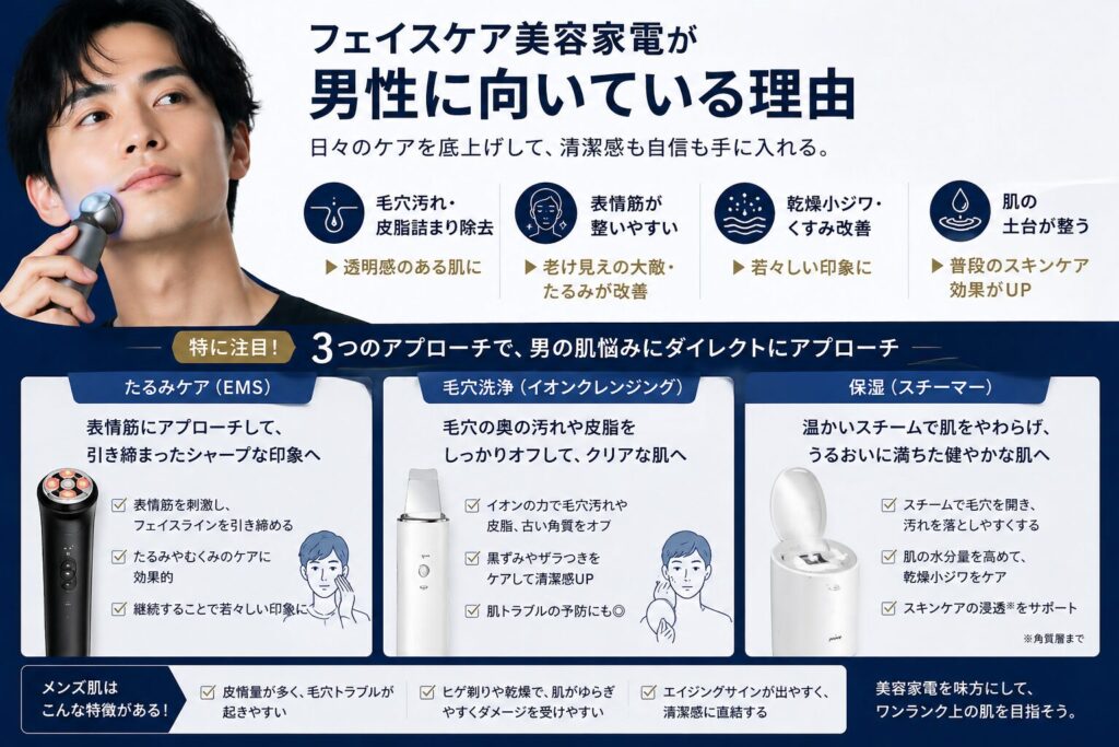 スペーシア美容家電メンズ美容効果
