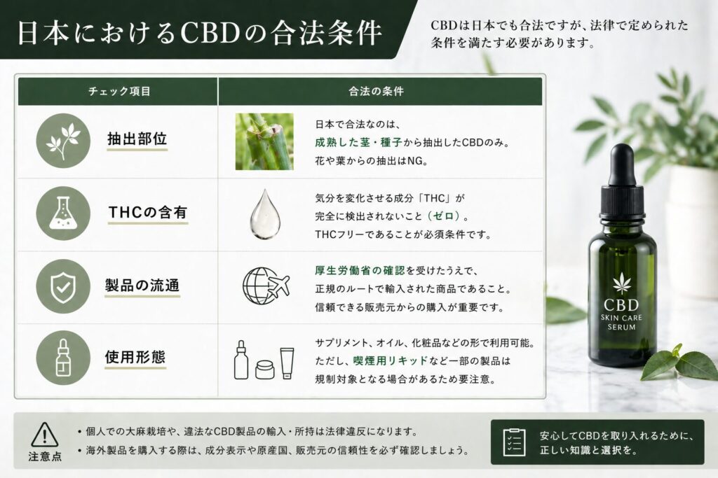 cbd の合法 条件 イメージ

