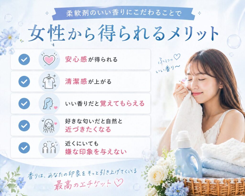 良い香りの男性が女性に与える影響 イメージ