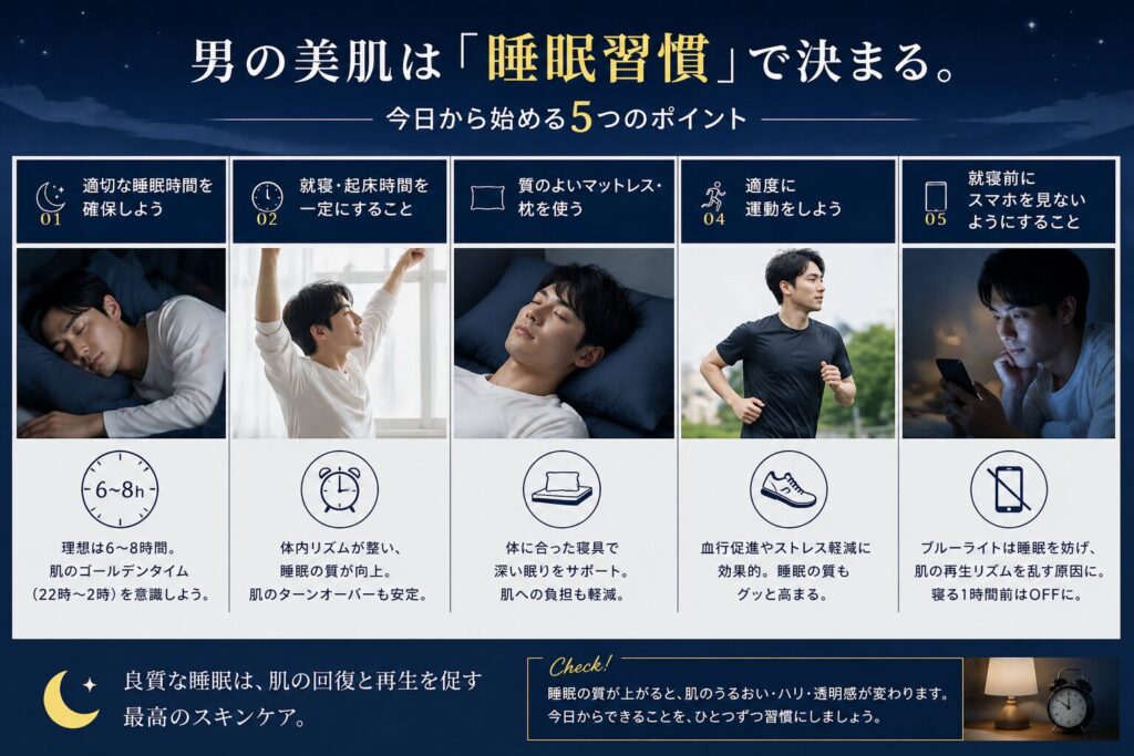 美肌のための美容睡眠法5つ