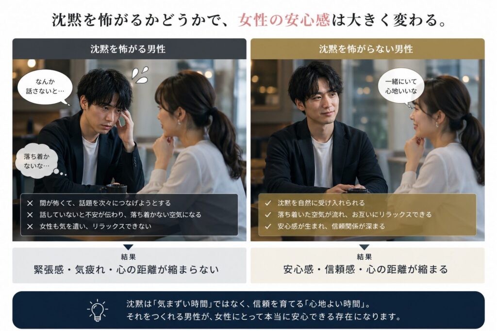 沈黙の扱い方モテる男持てない男

