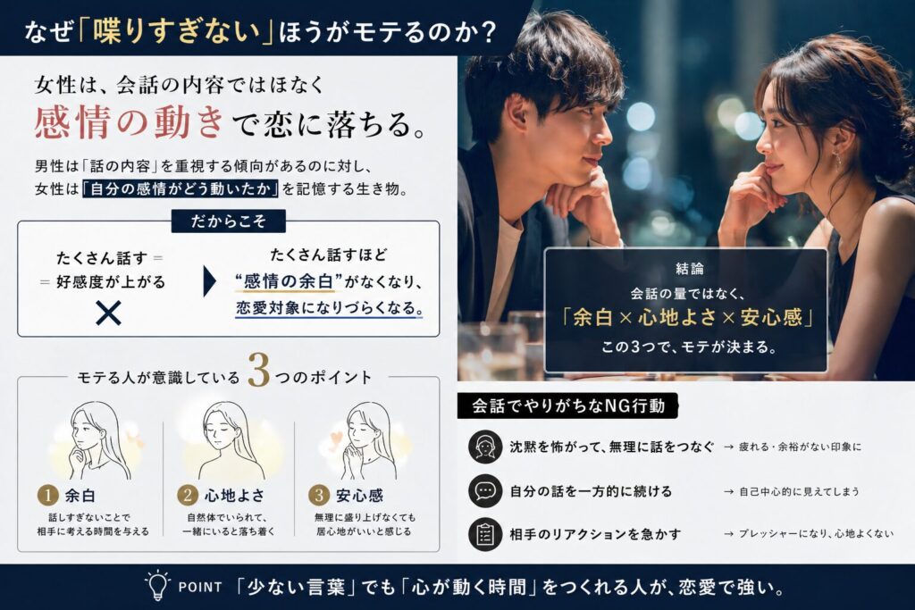 喋りすぎる男性がモテない理由
