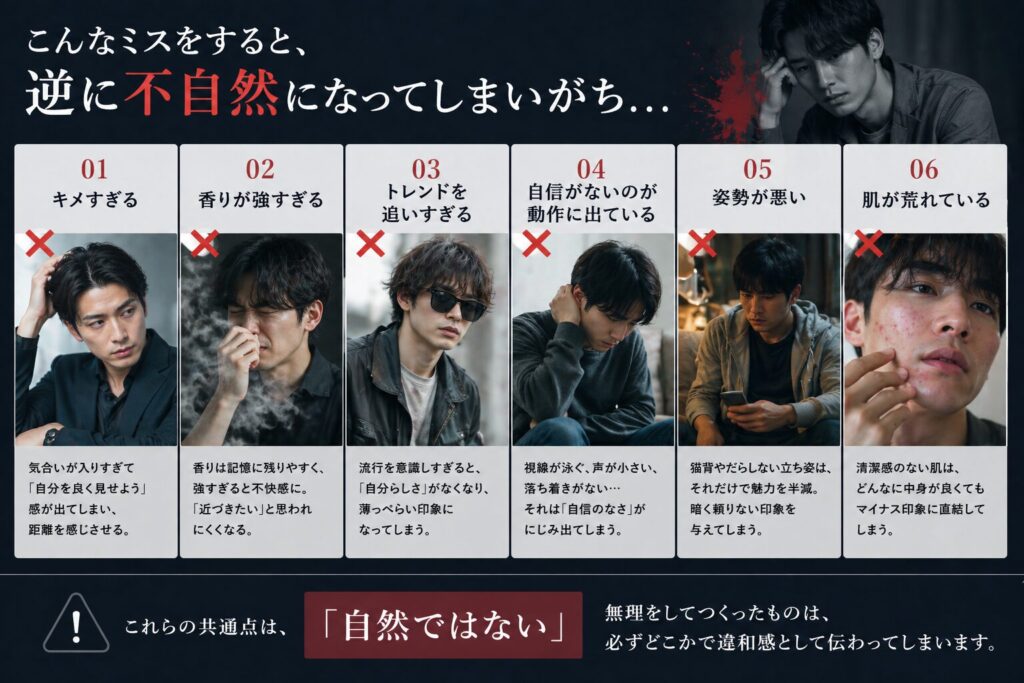 雰囲気 失敗する男性の特徴
