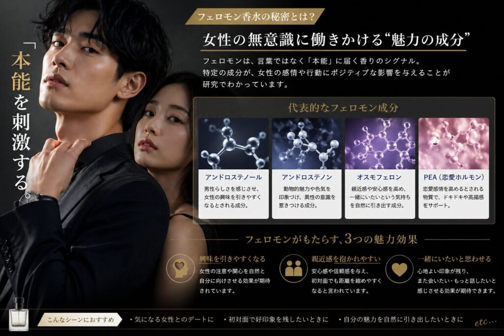 フェロモン香水に含まれる成分の特徴
