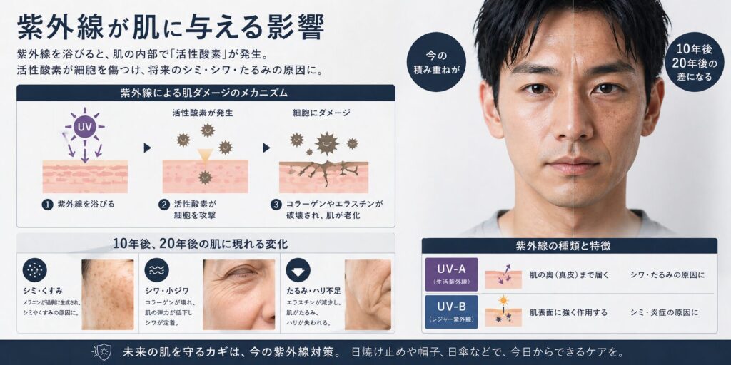 紫外線が肌に与える影響
