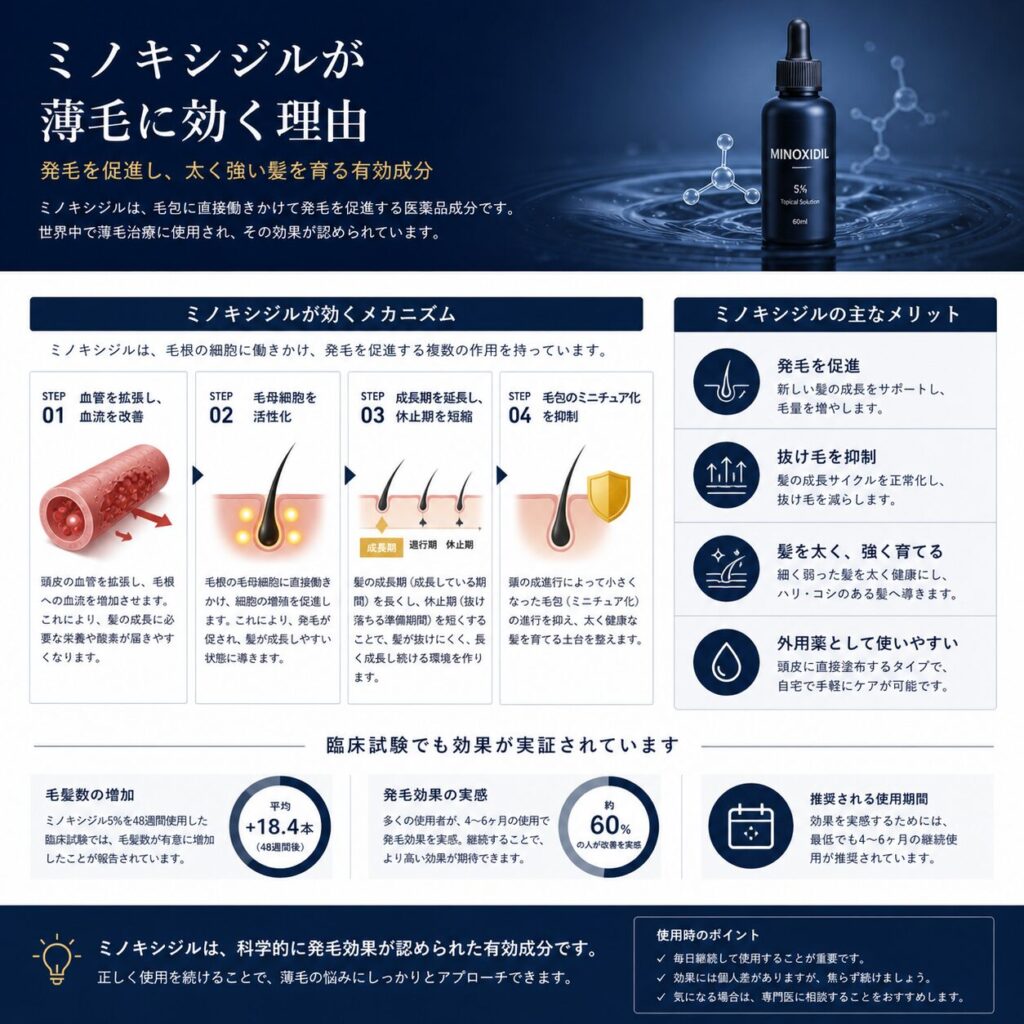 ミノキシジルの効果