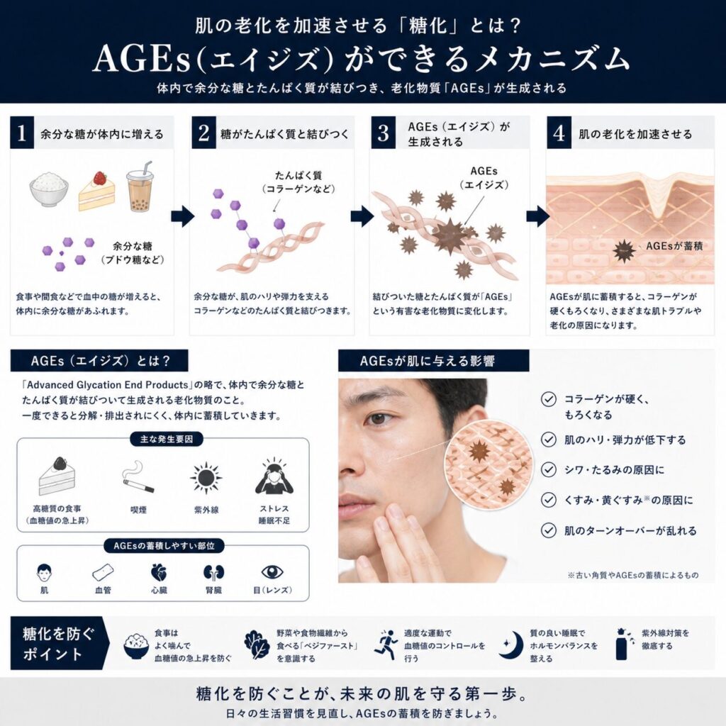 エイジスができる仕組みメカニズム
糖化現象