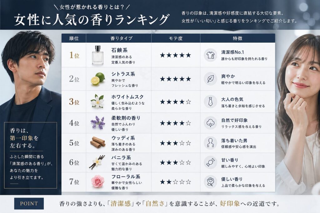 女子に人気の香りランキング
