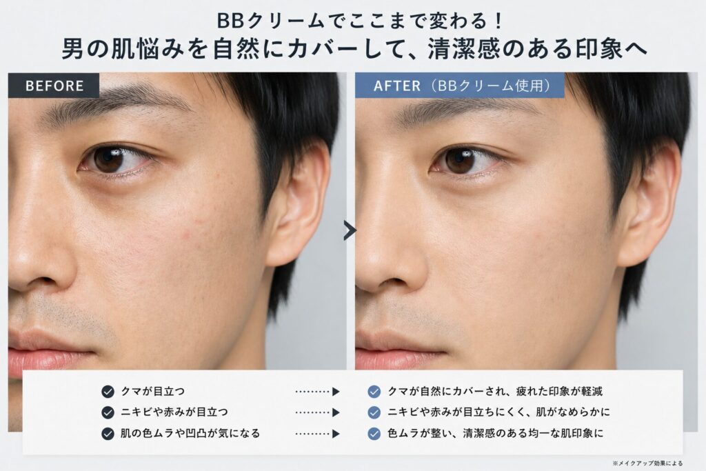 BB クリーム 変化 男
