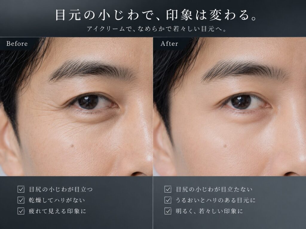 小ジワ改善 印象の違い