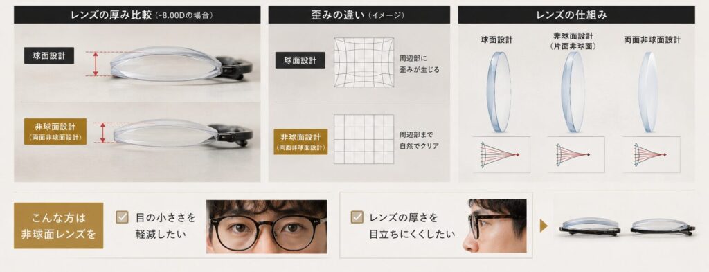 非球面レンズ レンズ設計 違い