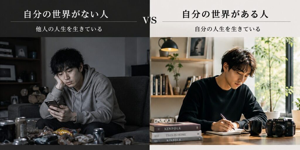 自分の世界がある人 ない人