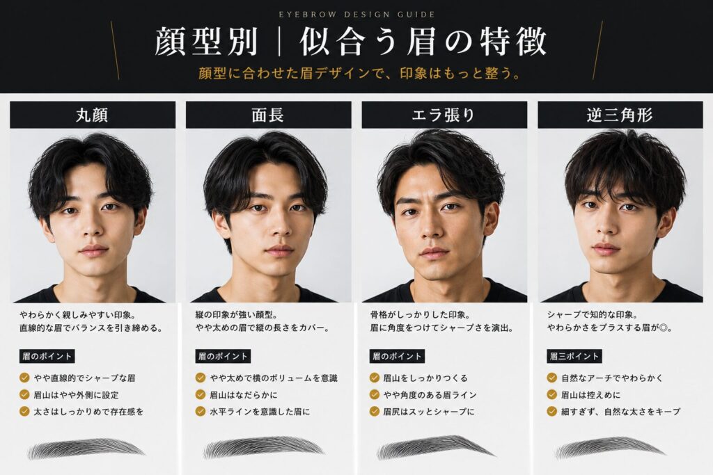 日本人顔のタイプ眉毛似合う
