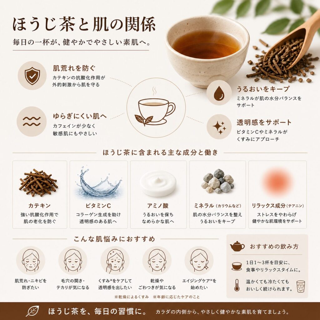 ほうじ茶スキンケア
