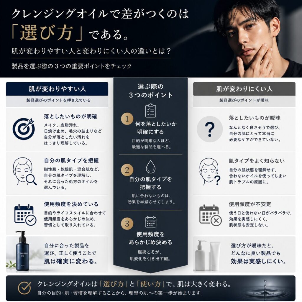 クレンジングオイルで差がつく使い方男性編
