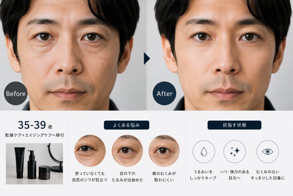 30代後半（35〜39歳）｜乾燥ケア＋エイジングケアへ移行