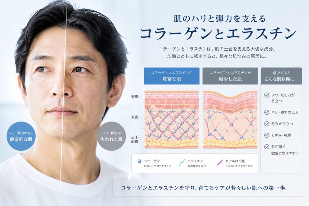 コラーゲン・エラスチンの減少