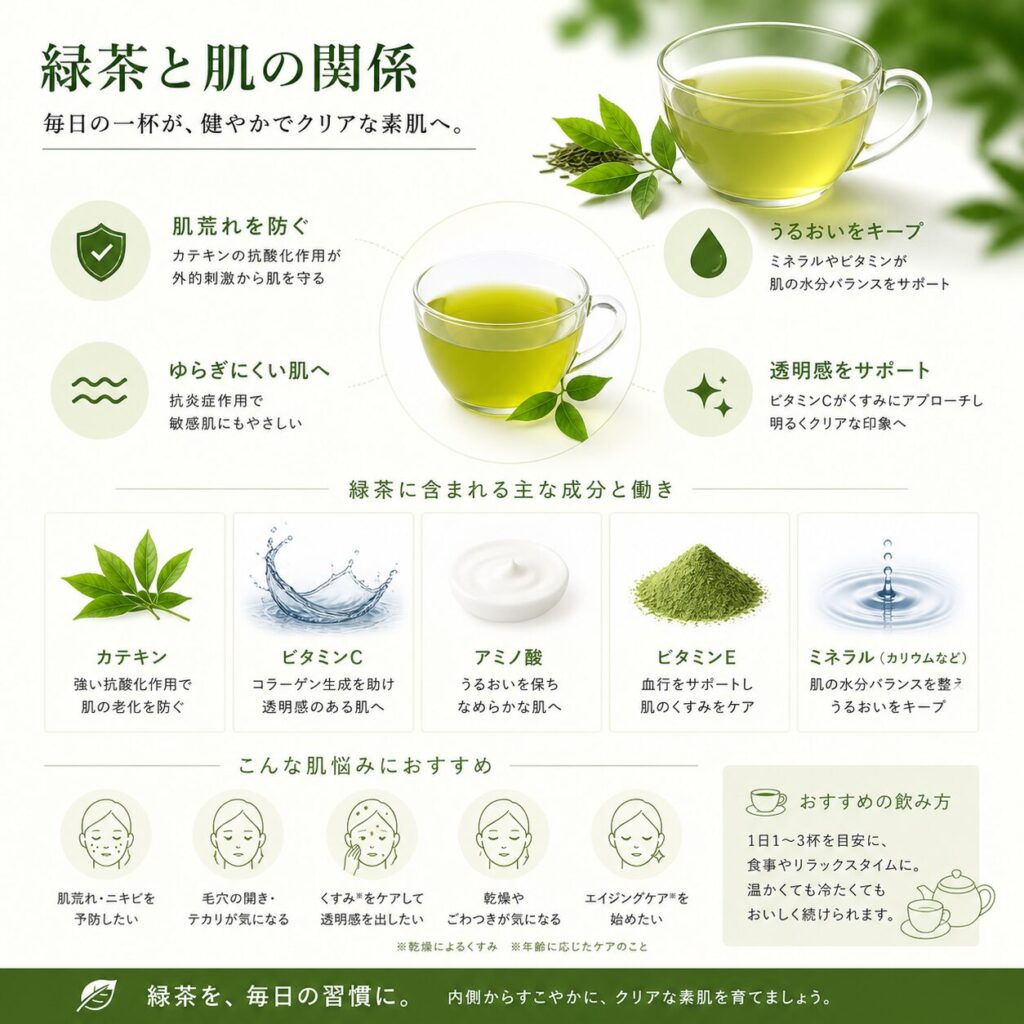 緑茶スキンケア効果
