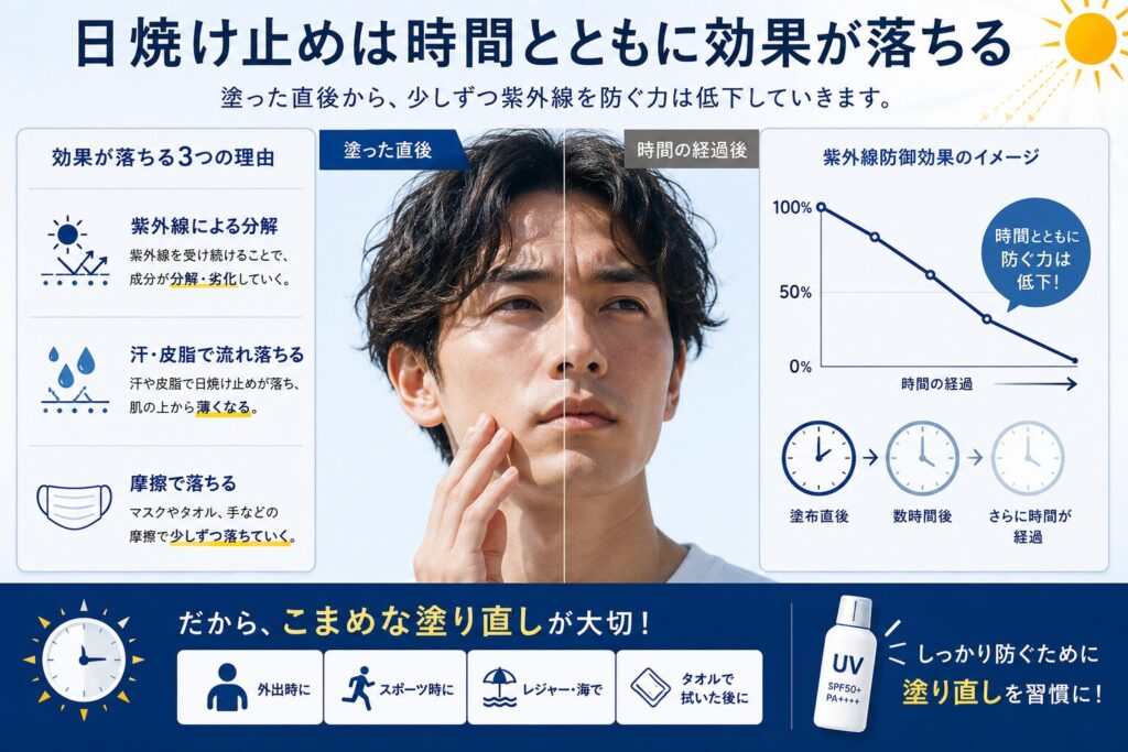 なぜ日焼け止めは「塗り直し」が必要なのか