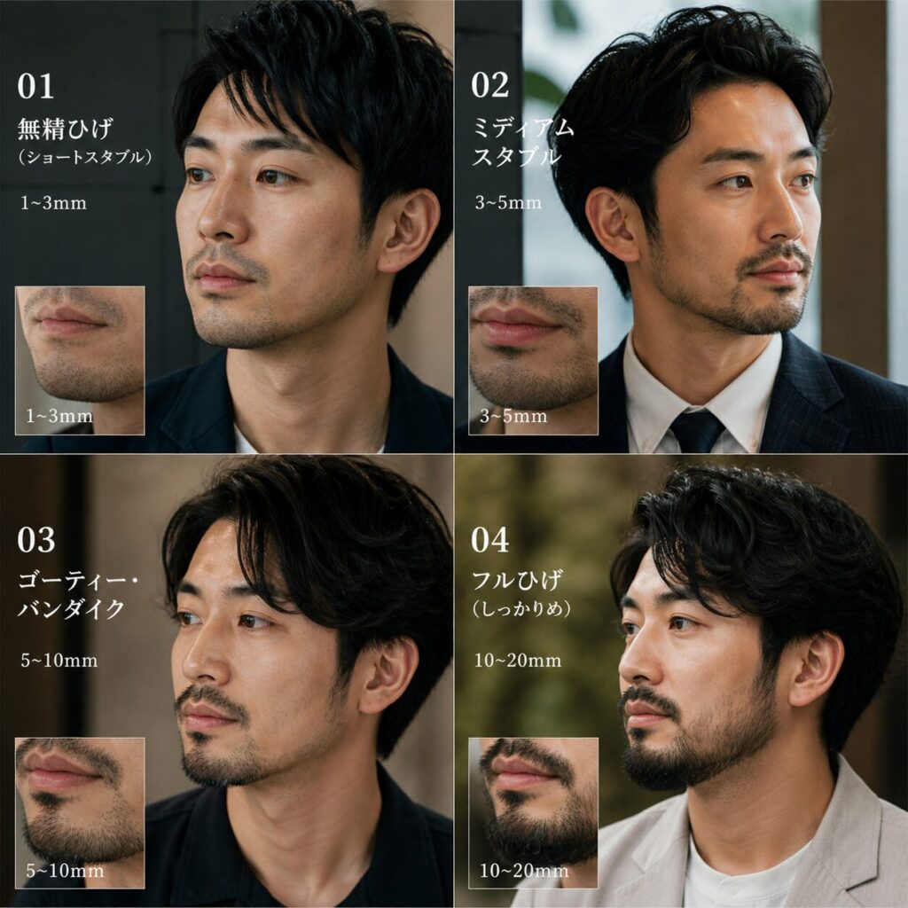 ヒゲの長さ 男性 推奨
