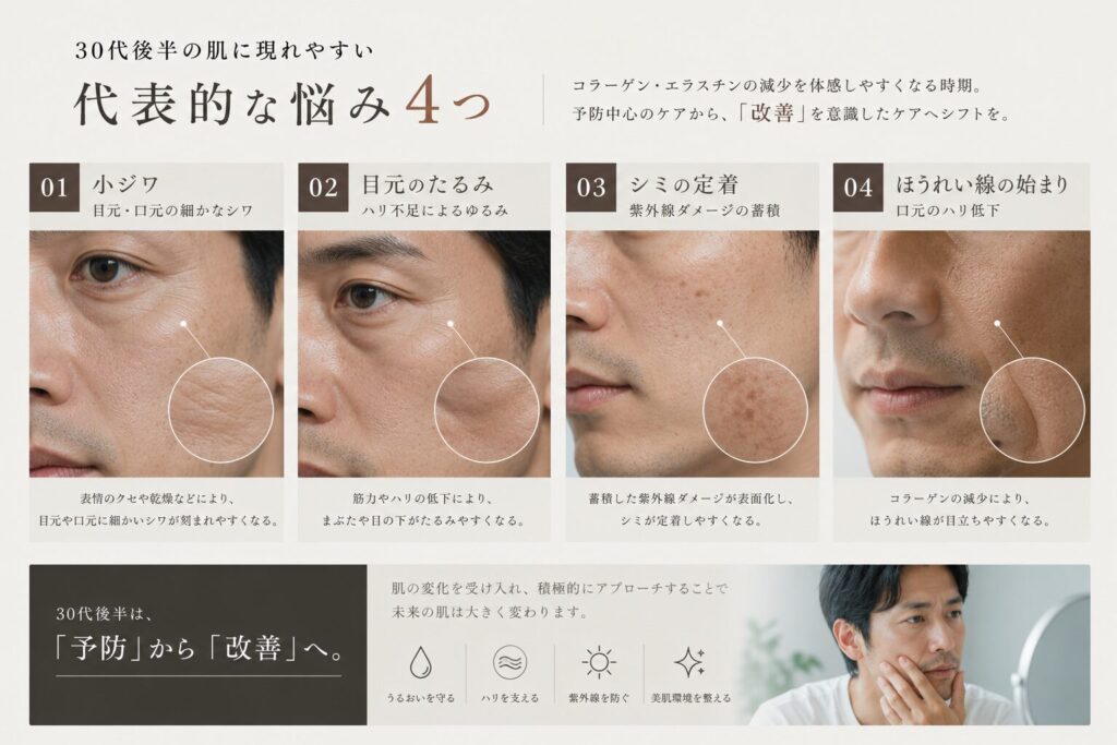 30代後半の肌の主な悩み