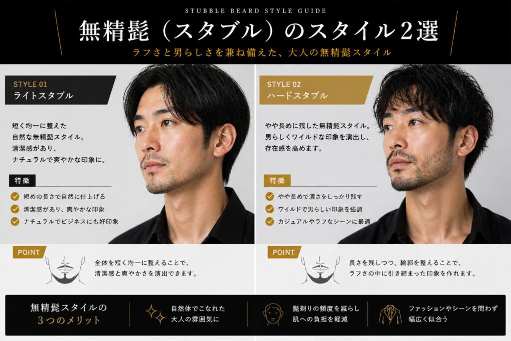 無精髭日本人パターン
