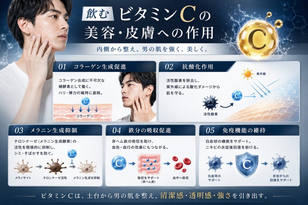 ビタミンCの美容・皮膚への作用