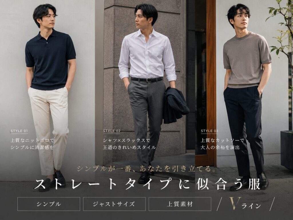 ストレートタイプに似合う服