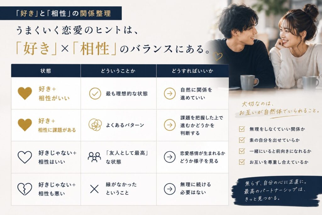 「好き」と「相性」の関係整理