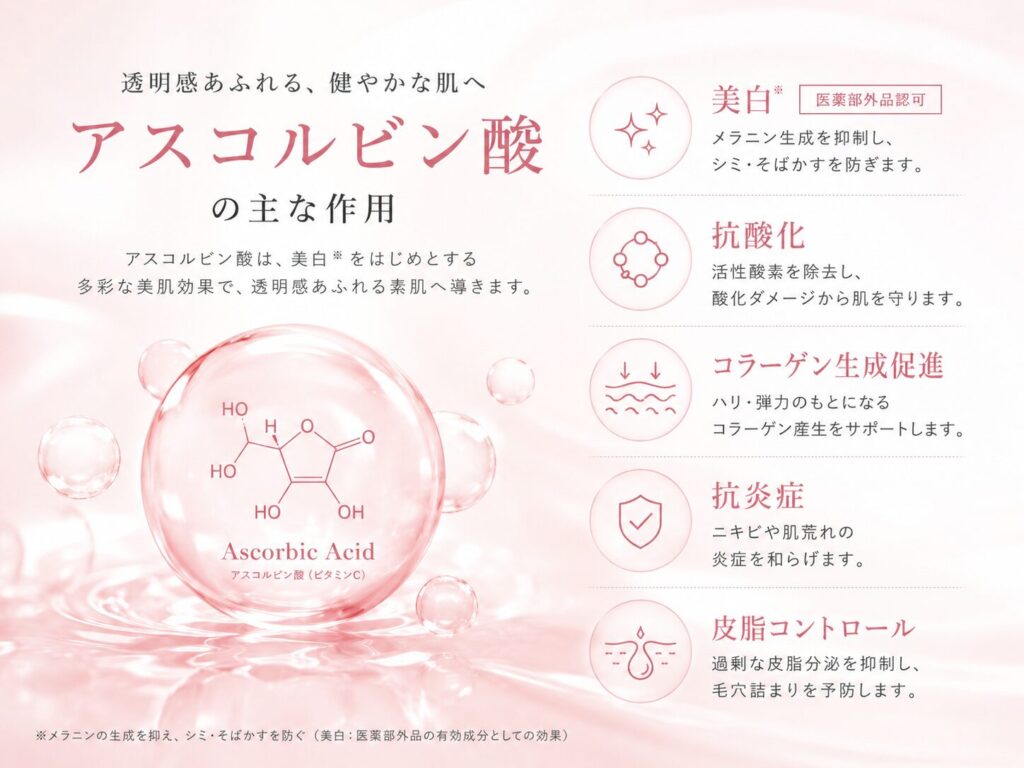アスコルビン酸の主な作用