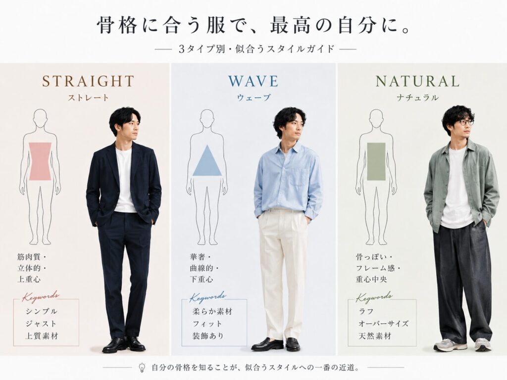 骨格3タイプのセルフ診断チェック