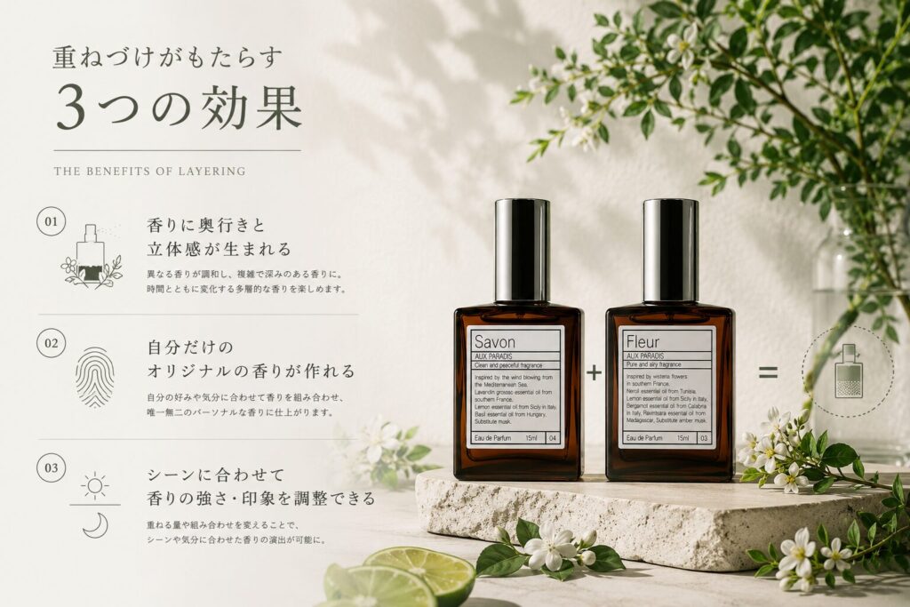 重ね付けで何が変わる? オゥパラディ