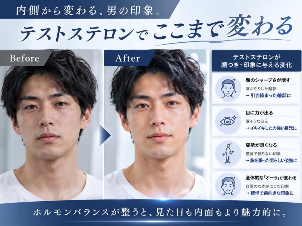 テストステロンと見た目の変化