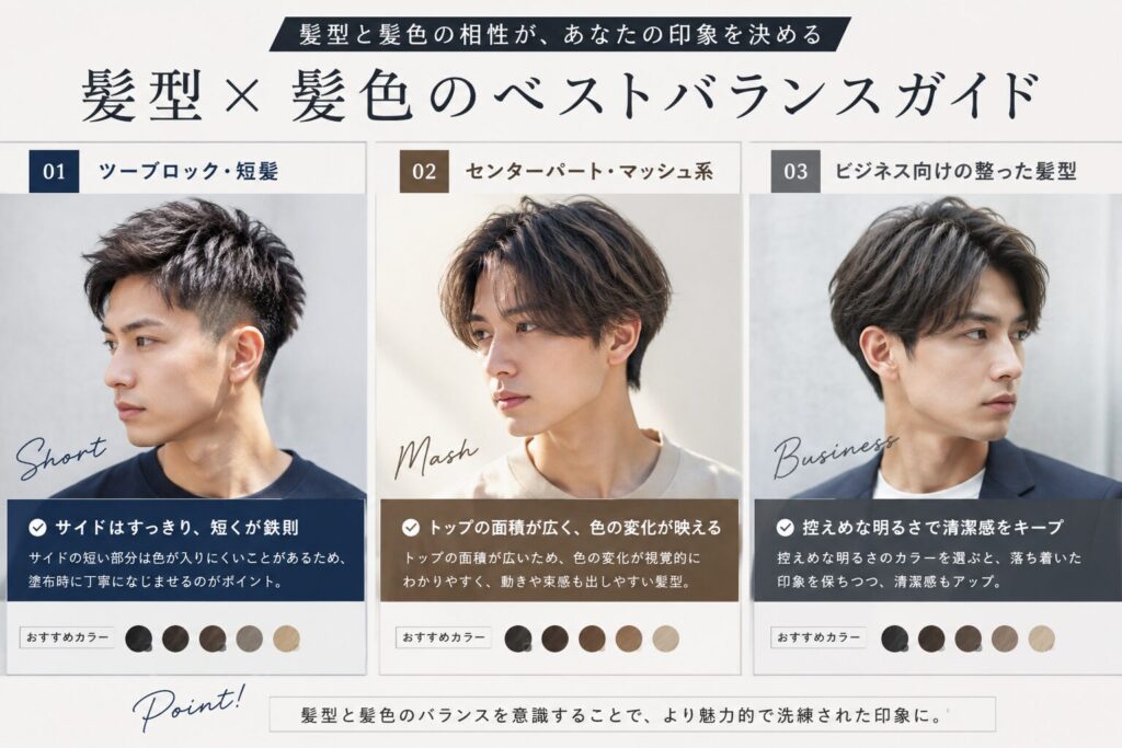 ヘアスタイルと髪色の相性