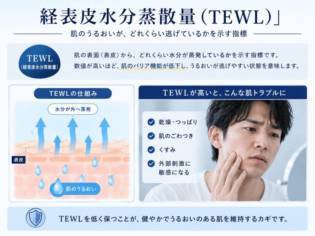 「経表皮水分蒸散量(TEWL)」という指標