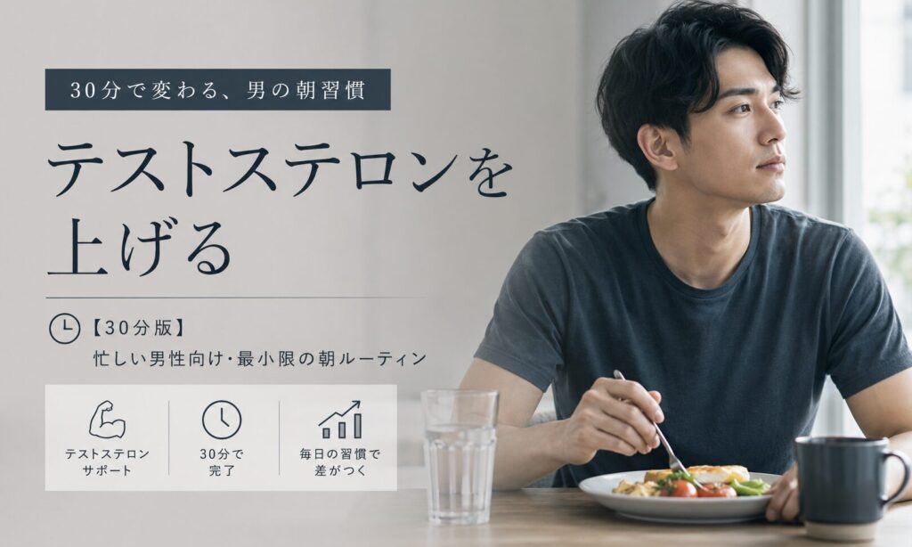 【30分版】忙しい男性向け・最小限の朝ルーティン テストステロンを上げる