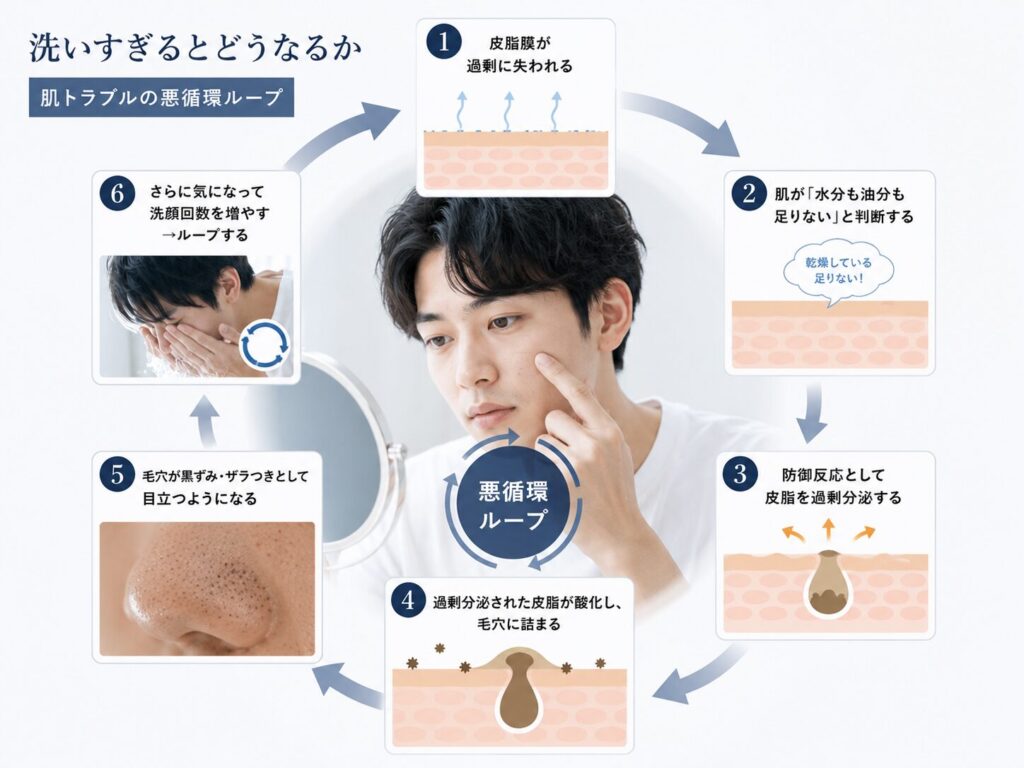 洗顔しすぎ 注意
