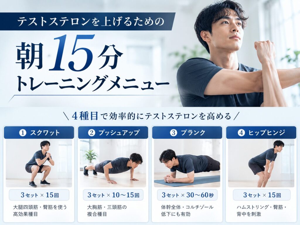 朝トレ15分メニュー（自宅でできる）