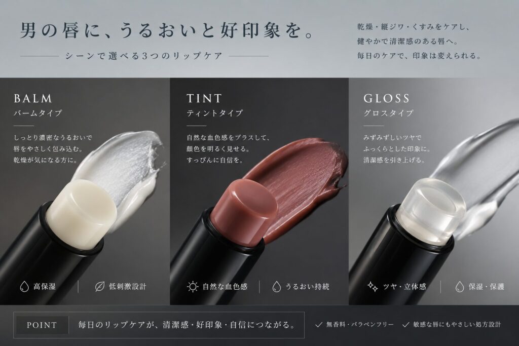 色付きリップの種類を知っておく